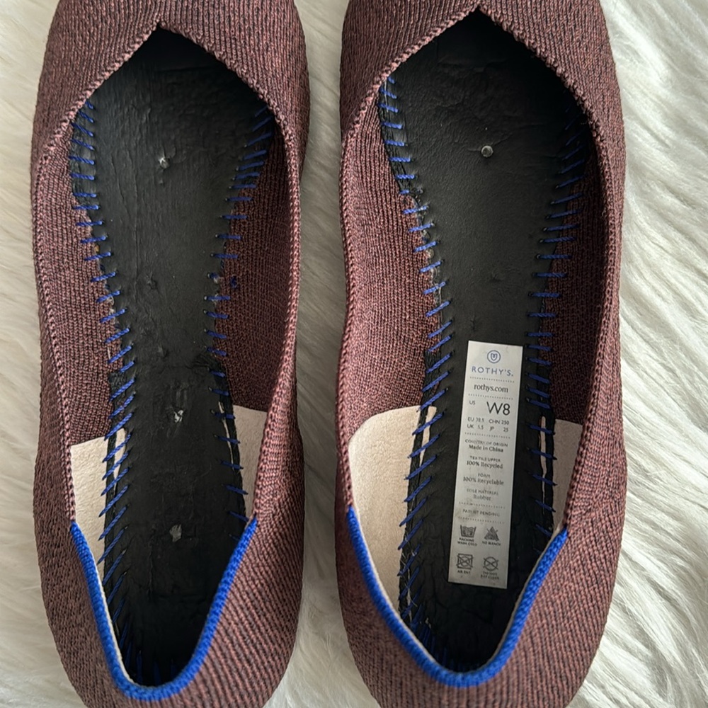 Rothy's Retired Truffled Python Round Toe Flats S… - image 8